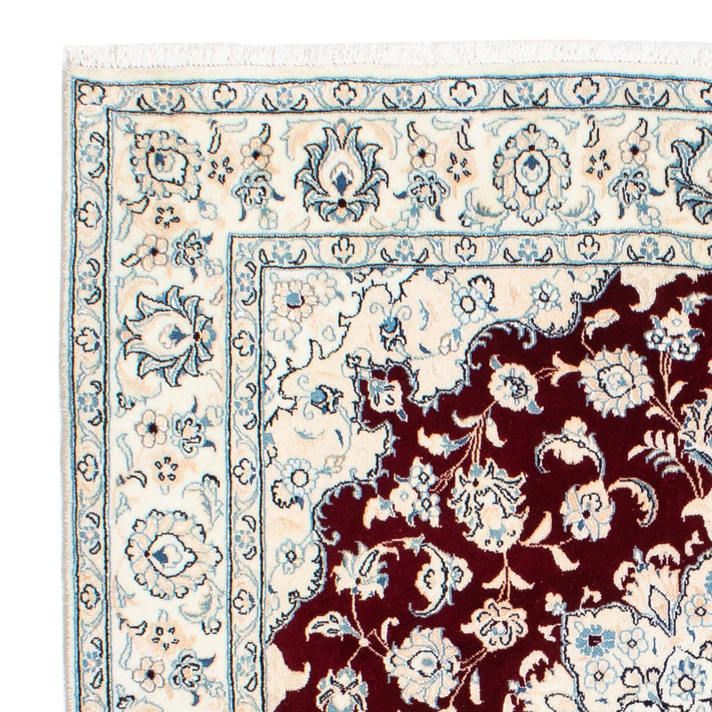 Alfombra Persa - Nain - Real cuadrado  - 154 x 143 cm - rojo oscuro