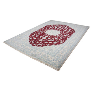 Alfombra persa - Nain - 288 x 203 cm - rojo oscuro