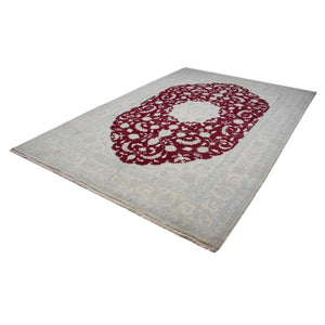 Alfombra persa - Nain - 301 x 200 cm - rojo oscuro