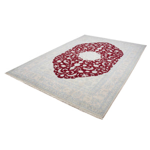 Alfombra persa - Nain - 291 x 200 cm - rojo oscuro