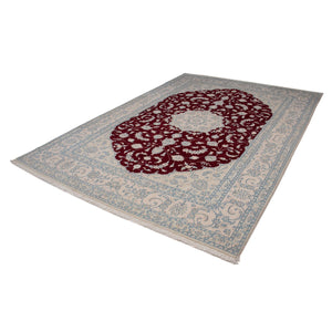 Alfombra persa - Nain - 288 x 200 cm - rojo oscuro