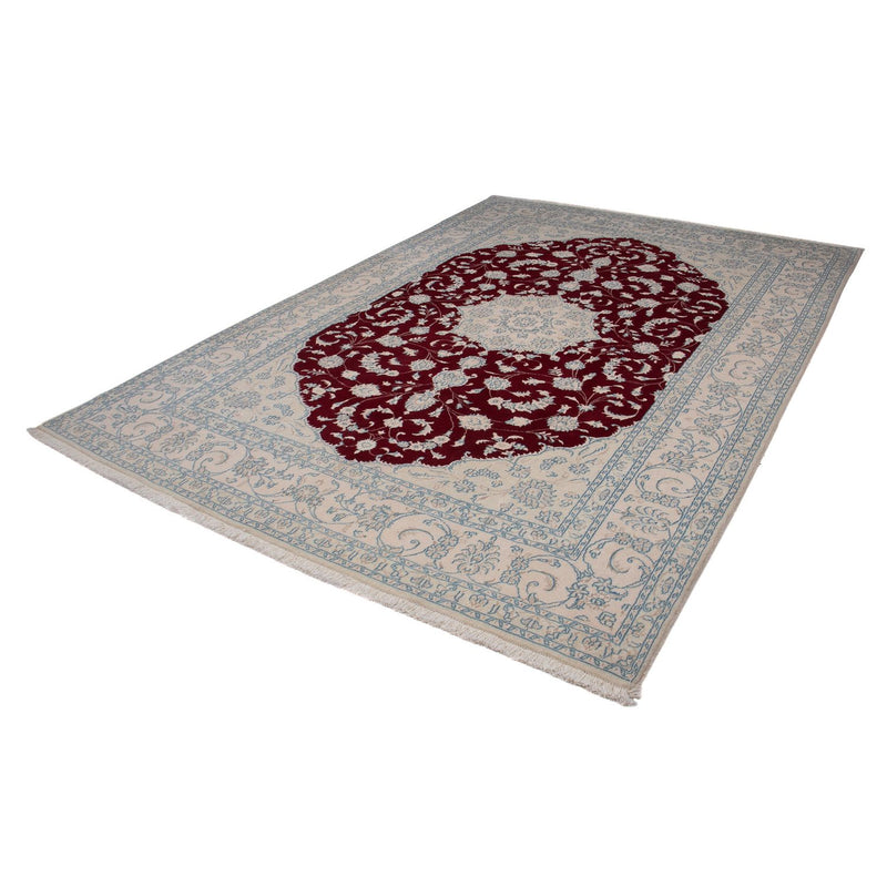 Alfombra persa - Nain - 288 x 200 cm - rojo oscuro
