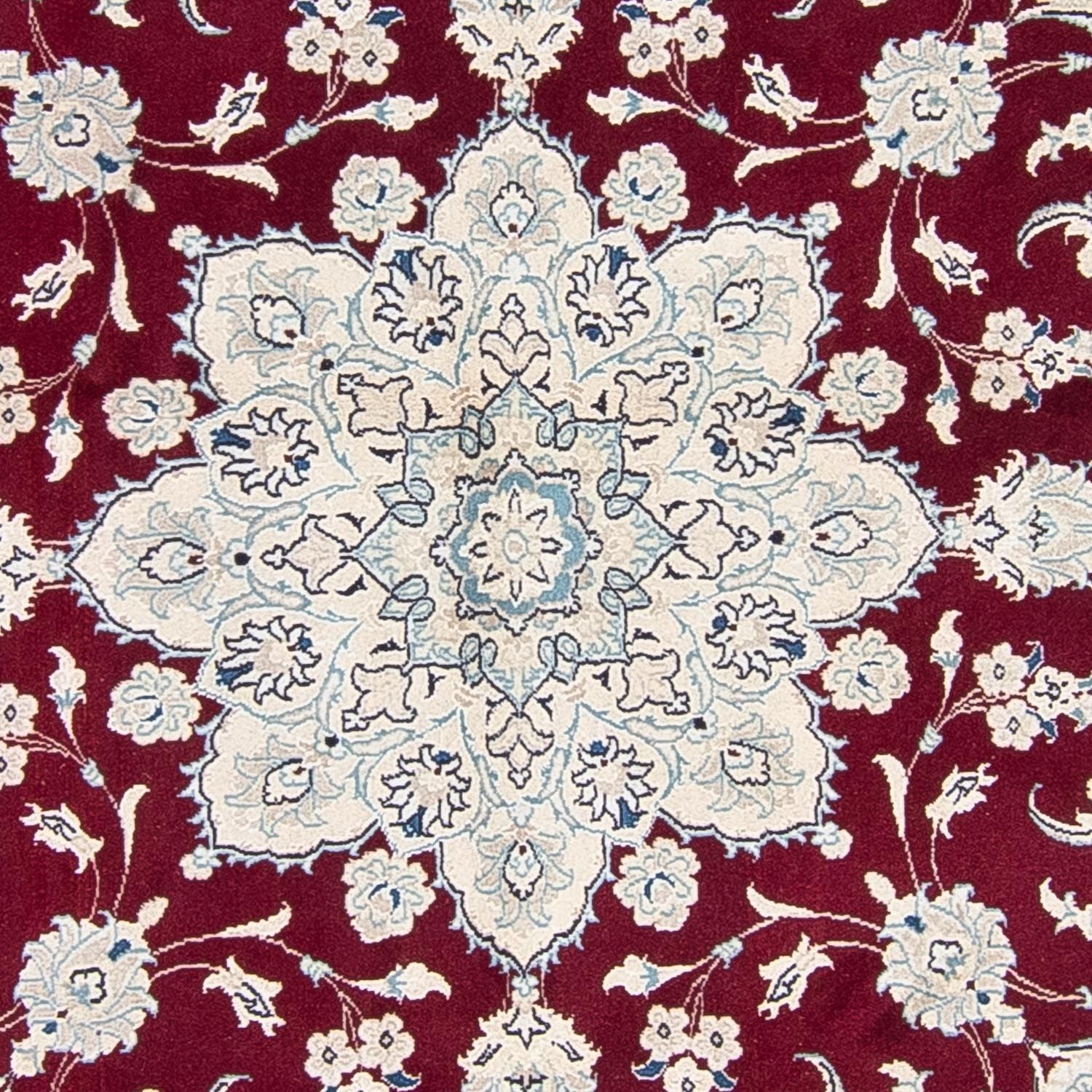 Alfombra persa - Nain redondo  - 240 x 240 cm - rojo oscuro
