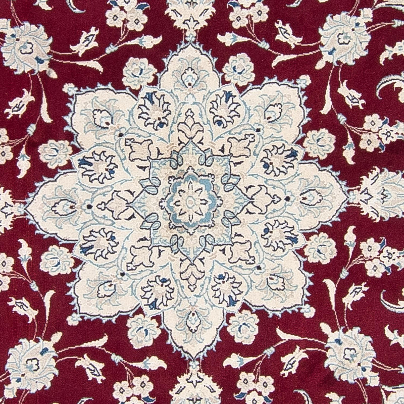 Alfombra persa - Nain redondo  - 240 x 240 cm - rojo oscuro
