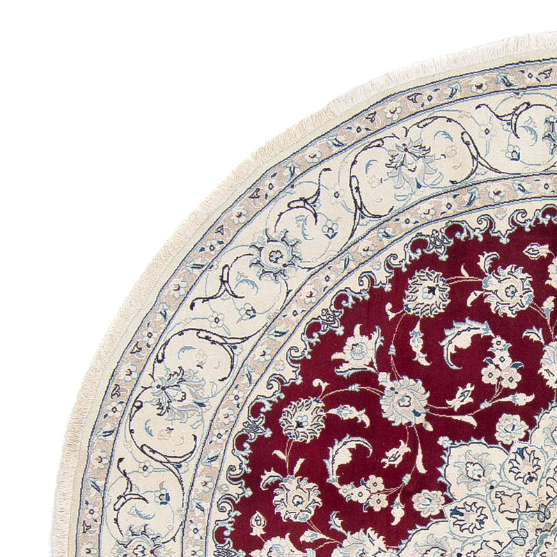Alfombra persa - Nain redondo  - 240 x 240 cm - rojo oscuro