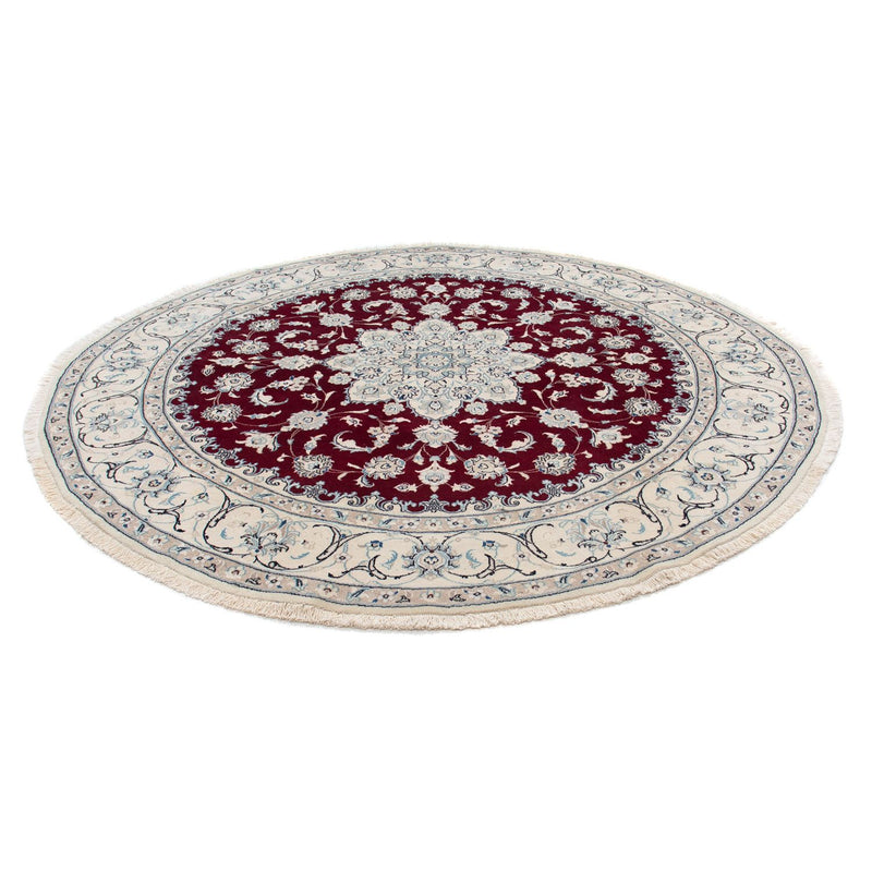 Alfombra persa - Nain redondo  - 240 x 240 cm - rojo oscuro