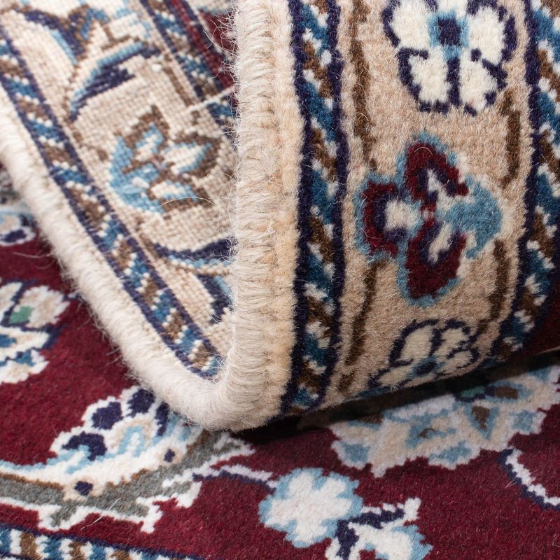 Alfombra persa - Nain - 135 x 88 cm - rojo oscuro