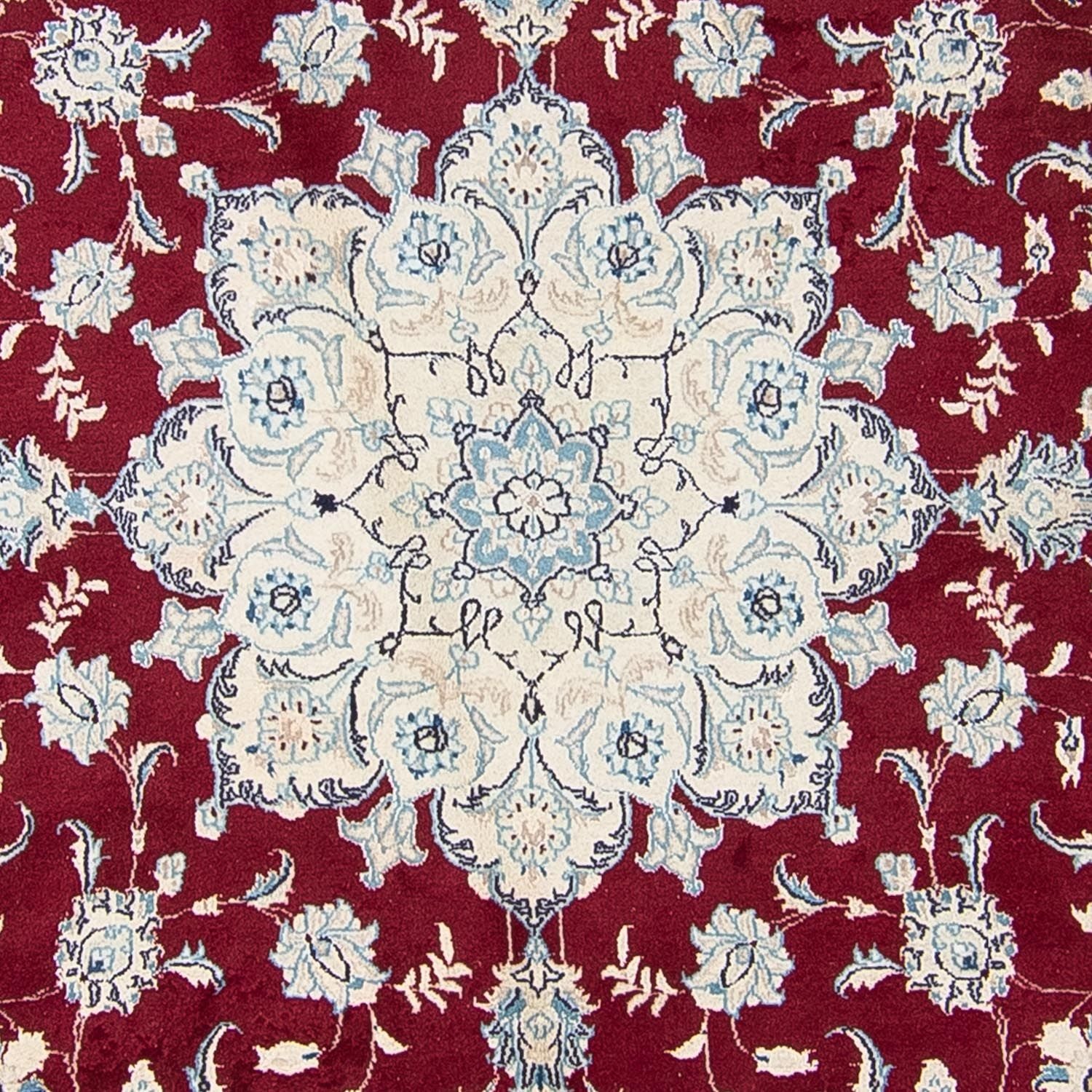 Alfombra persa - Nain redondo  - 290 x 290 cm - rojo oscuro