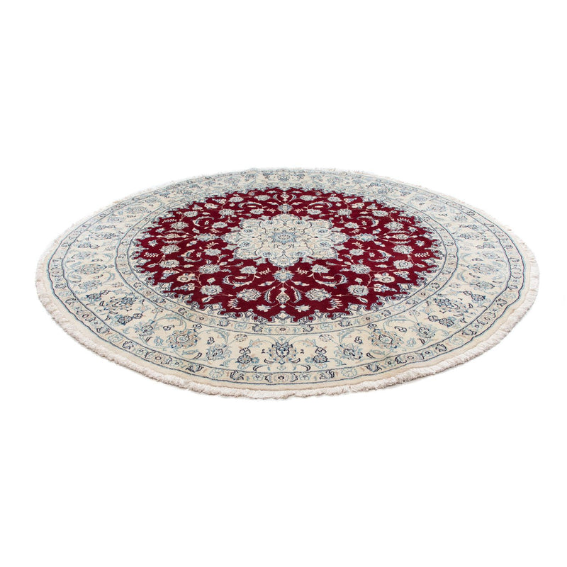 Alfombra persa - Nain redondo  - 290 x 290 cm - rojo oscuro