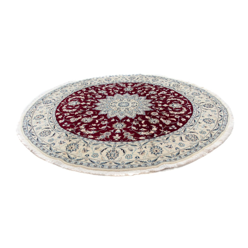 Alfombra persa - Nain redondo  - 252 x 252 cm - rojo oscuro