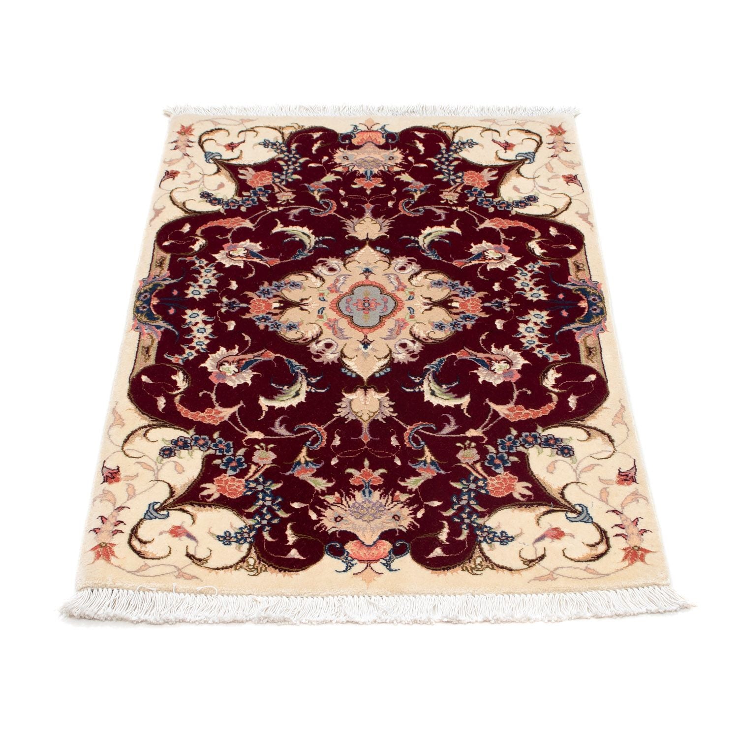 Alfombra Persa - Tabriz - Real - 90 x 60 cm - rojo oscuro