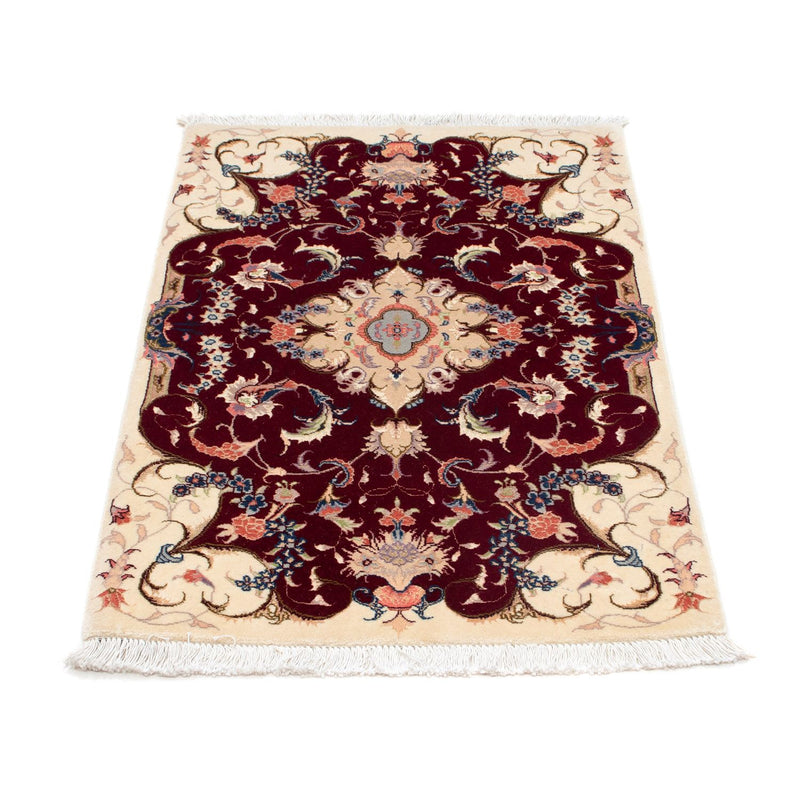 Alfombra Persa - Tabriz - Real - 90 x 60 cm - rojo oscuro