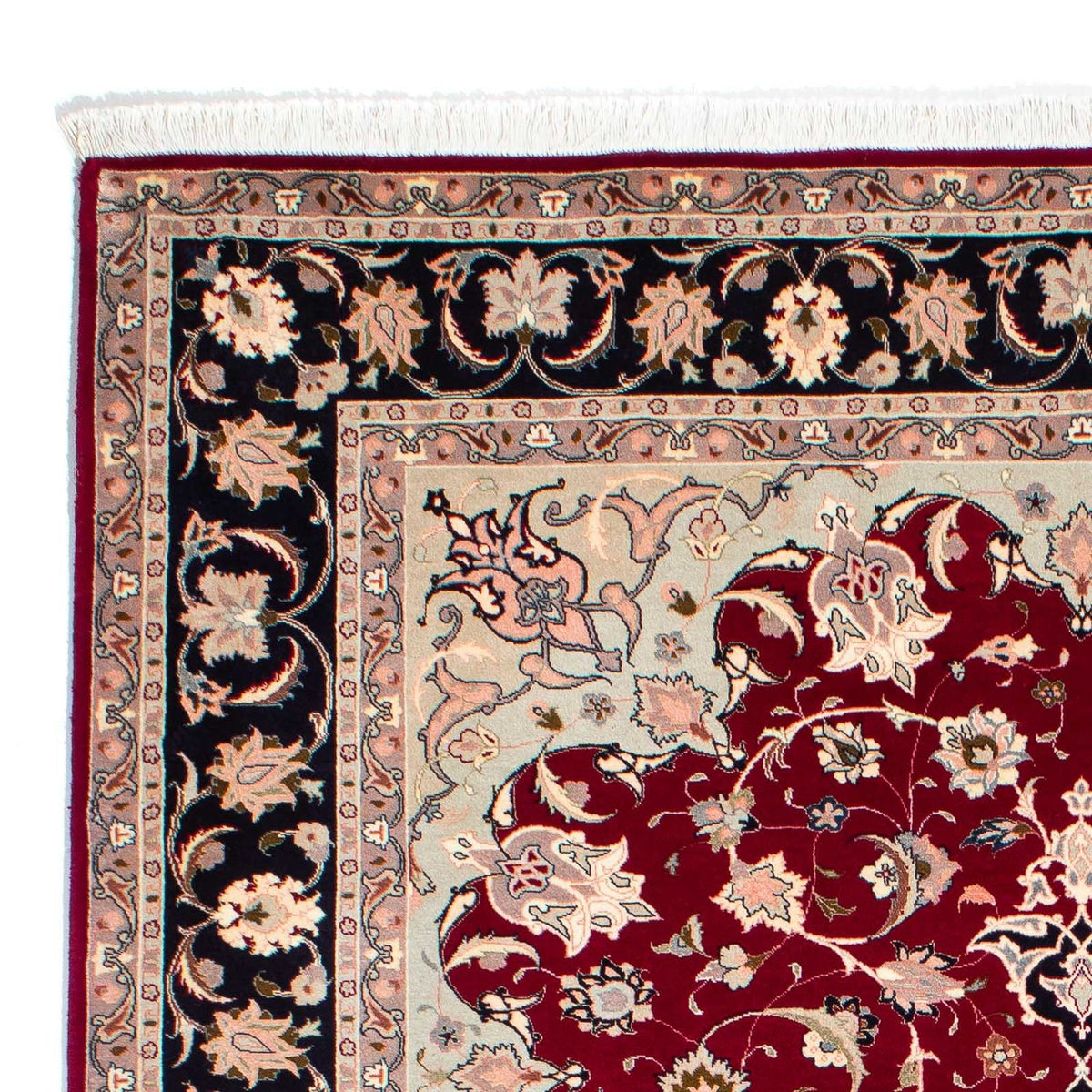 Alfombra Persa - Tabriz - Real - 240 x 172 cm - rojo oscuro