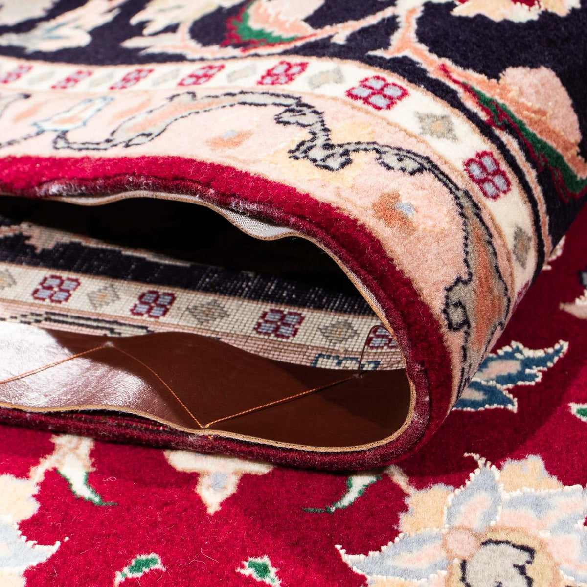 Alfombra Persa - Tabriz - Real - 240 x 172 cm - rojo oscuro