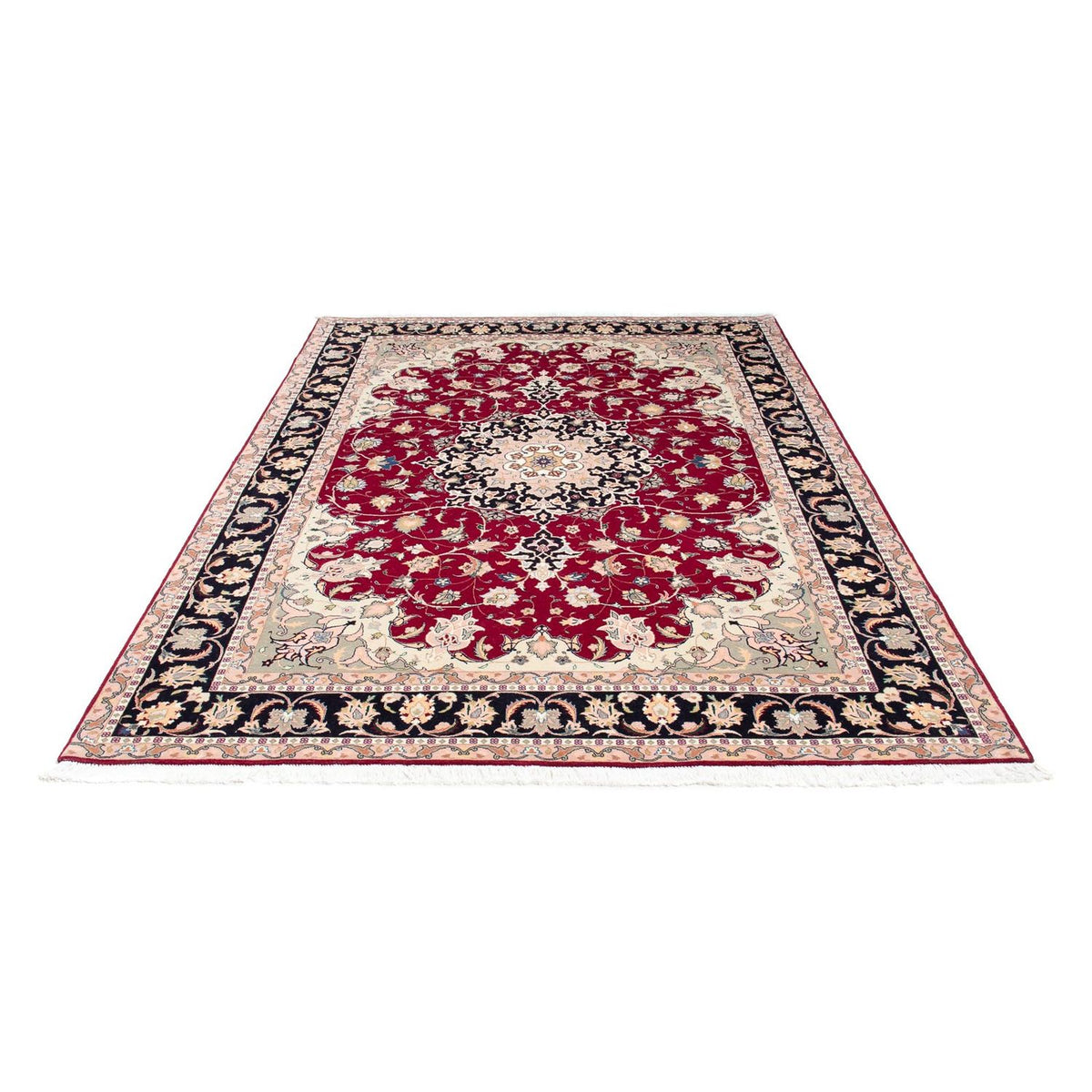 Alfombra Persa - Tabriz - Real - 240 x 172 cm - rojo oscuro