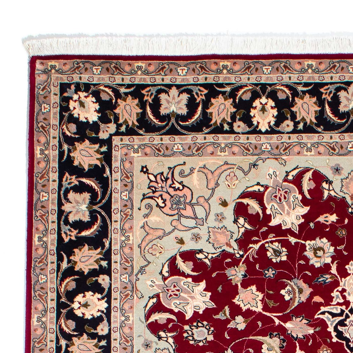 Alfombra Persa - Tabriz - Real - 236 x 178 cm - rojo oscuro