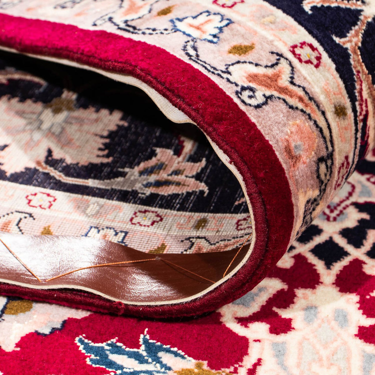 Alfombra Persa - Tabriz - Real - 236 x 178 cm - rojo oscuro