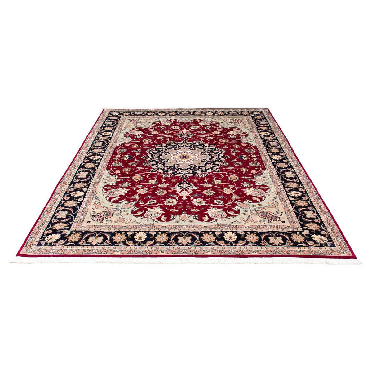 Alfombra Persa - Tabriz - Real - 236 x 178 cm - rojo oscuro