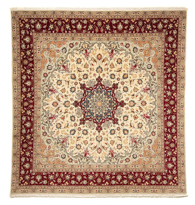 Alfombra Persa - Tabriz - Real cuadrado  - 258 x 252 cm - beige