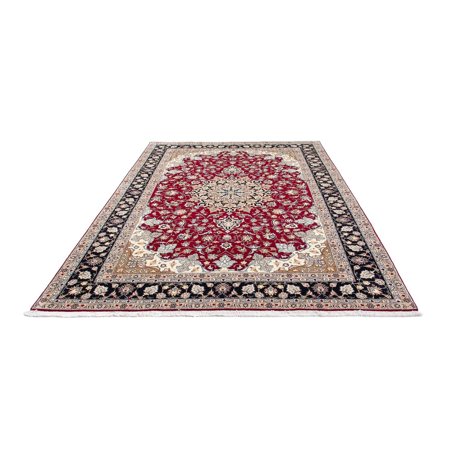 Alfombra Persa - Tabriz - Real - 303 x 202 cm - rojo oscuro