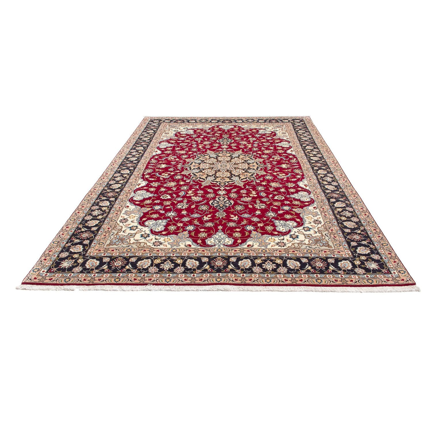 Alfombra Persa - Tabriz - Real - 305 x 204 cm - rojo oscuro