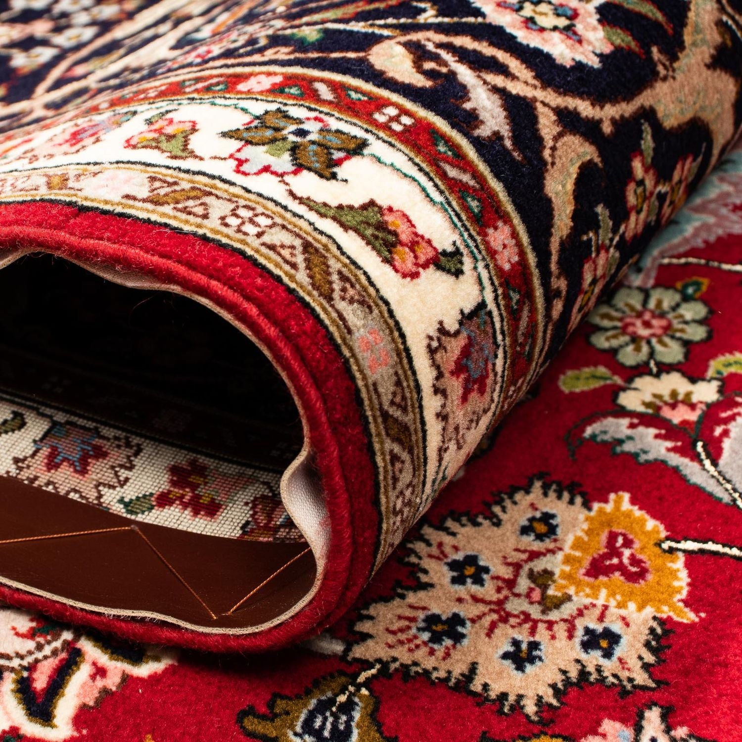 Alfombra Persa - Tabriz - Real - 316 x 206 cm - rojo oscuro