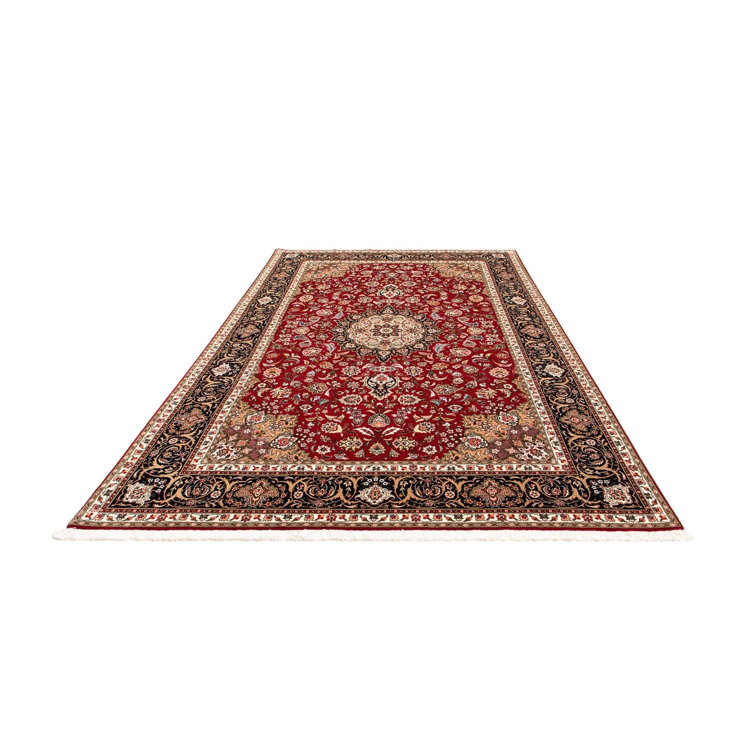 Alfombra Persa - Tabriz - Real - 316 x 206 cm - rojo oscuro