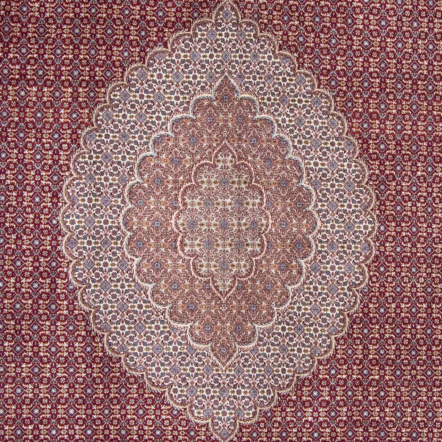 Alfombra persa - Tabriz - 300 x 198 cm - rojo oscuro