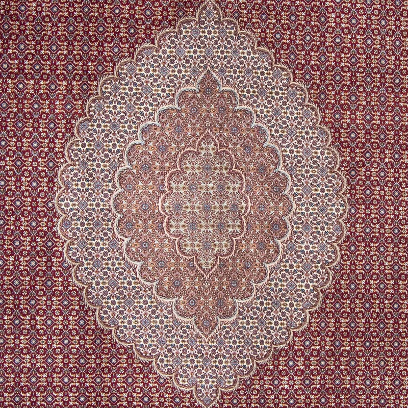 Alfombra persa - Tabriz - 300 x 198 cm - rojo oscuro