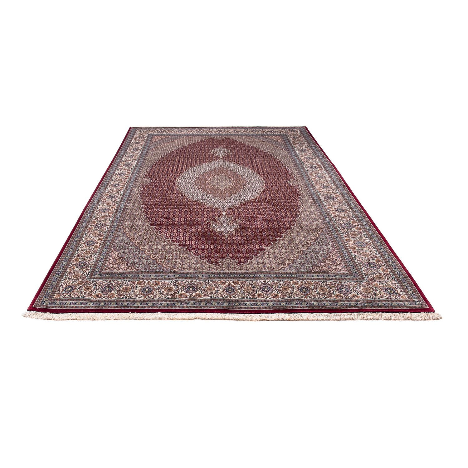 Alfombra persa - Tabriz - 300 x 198 cm - rojo oscuro