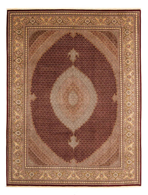 Alfombra persa - Tabriz - 403 x 300 cm - rojo oscuro