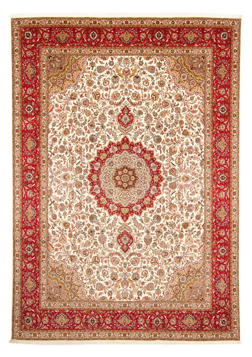 Alfombra Persa - Tabriz - Real - 411 x 303 cm - rojo