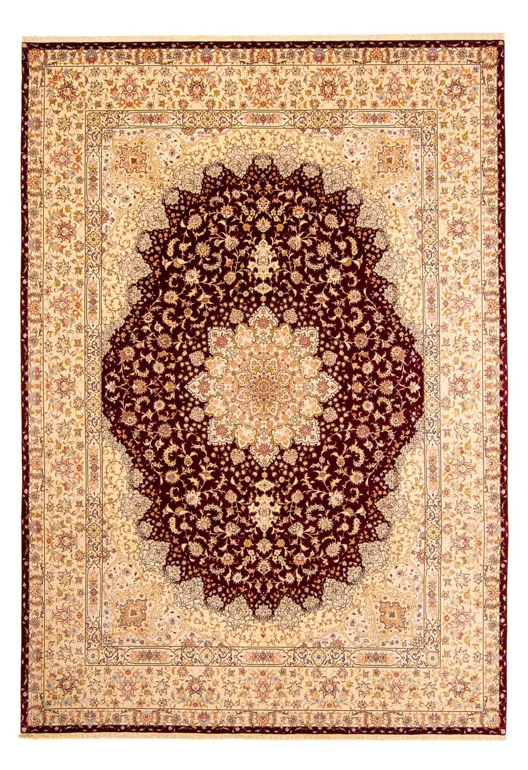 Alfombra Persa - Tabriz - Real - 405 x 301 cm - rojo oscuro