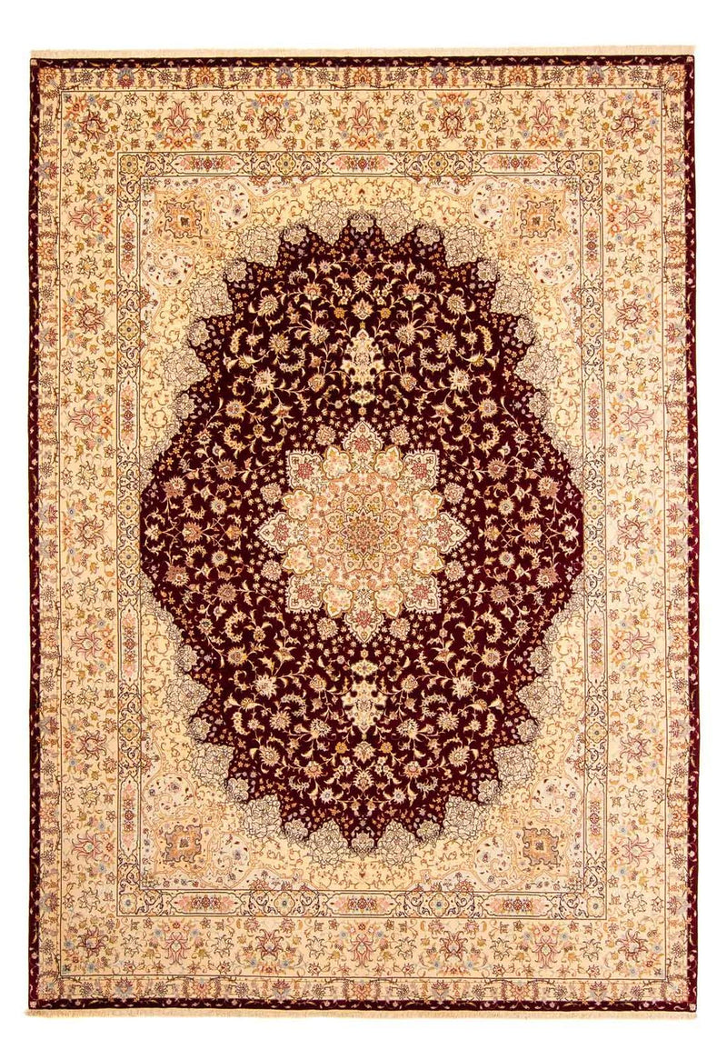 Alfombra Persa - Tabriz - Real - 405 x 301 cm - rojo oscuro