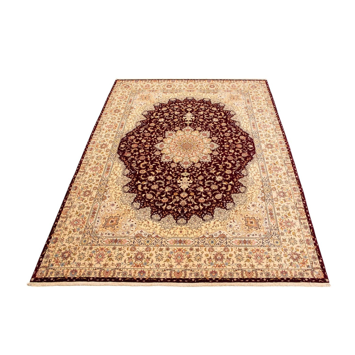 Alfombra Persa - Tabriz - Real - 405 x 301 cm - rojo oscuro