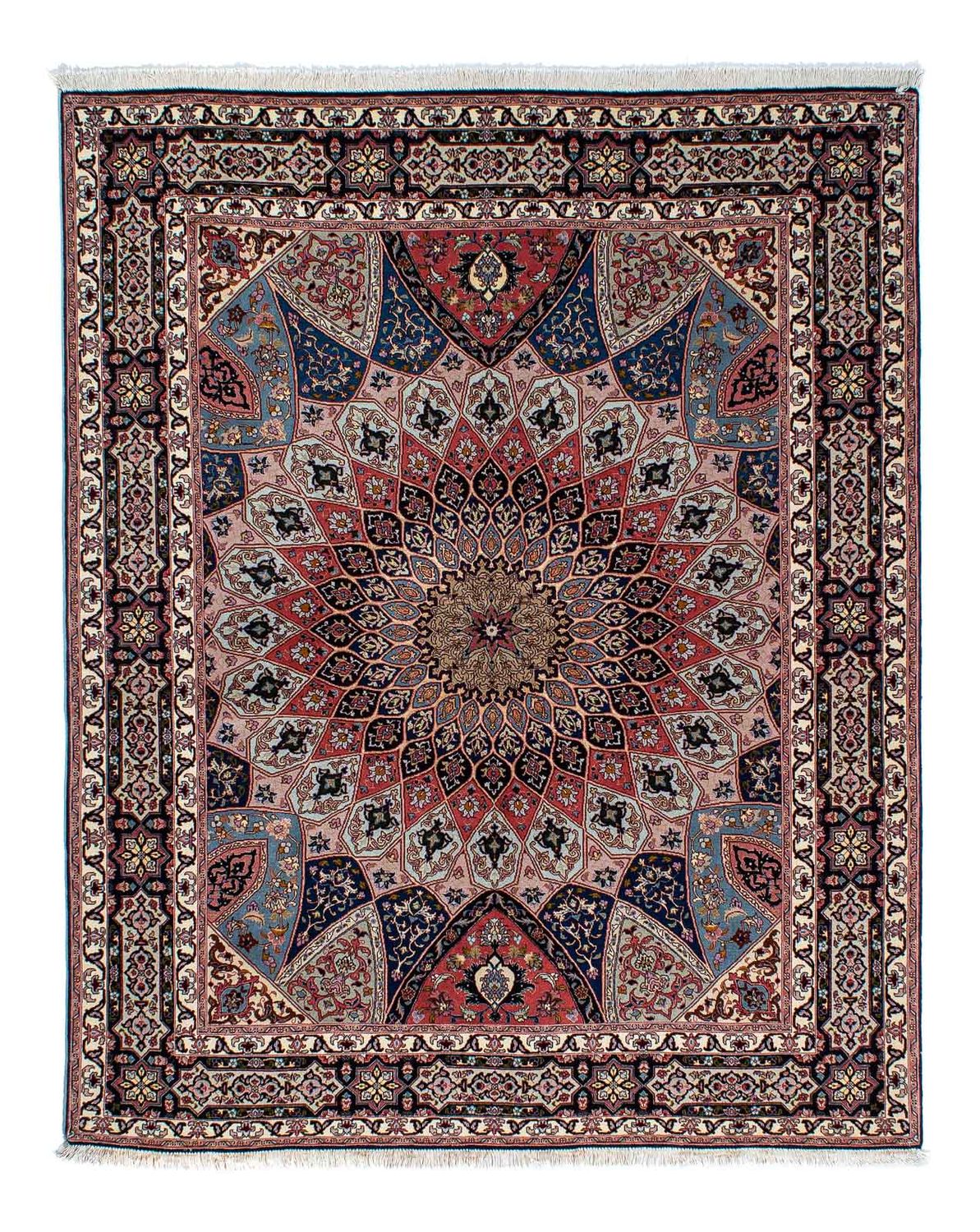 Alfombra Persa - Tabriz - Real - 190 x 156 cm - marrón claro