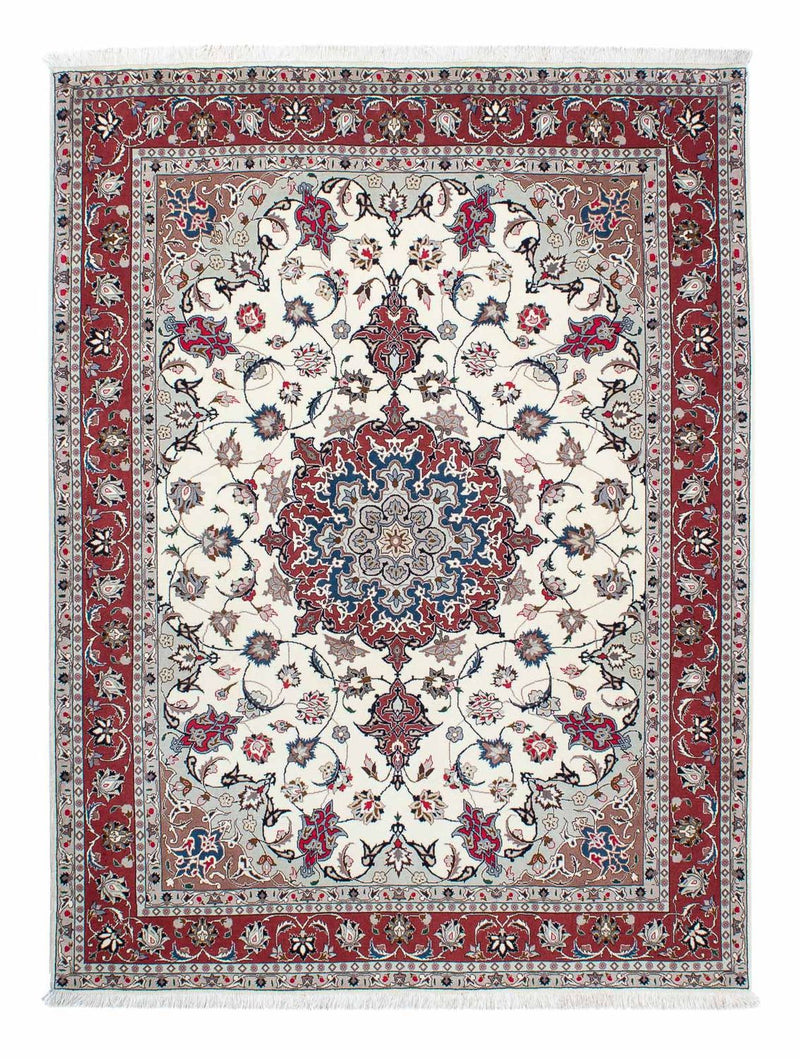 Alfombra Persa - Tabriz - Real - 201 x 152 cm - beige