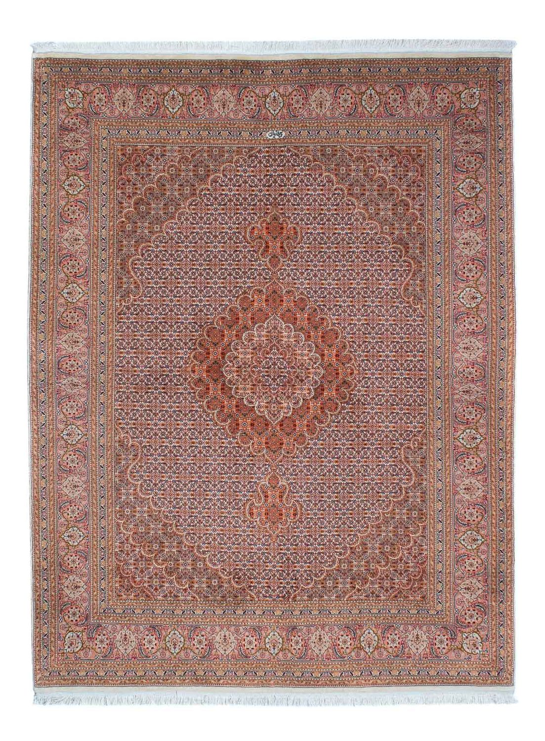 Alfombra persa - Tabriz - 202 x 150 cm - rojo claro