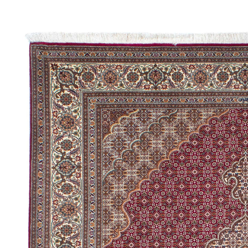 Alfombra persa - Tabriz - 192 x 155 cm - rojo claro