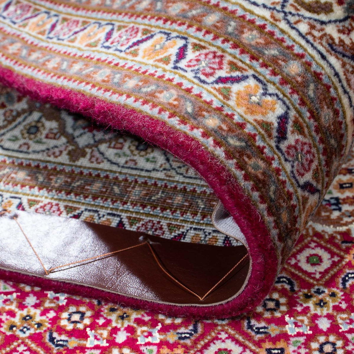 Alfombra persa - Tabriz - 192 x 155 cm - rojo claro