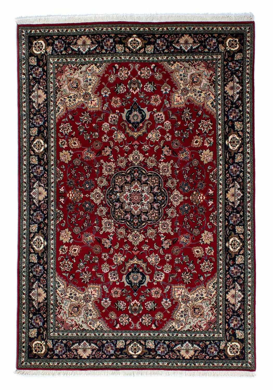 Alfombra Persa - Tabriz - Real - 212 x 149 cm - rojo oscuro