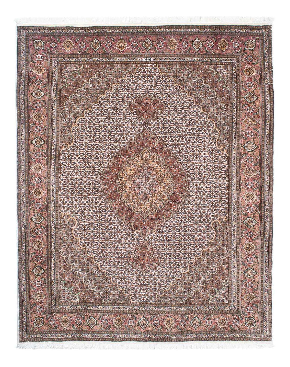 Alfombra persa - Tabriz - 198 x 152 cm - marrón claro