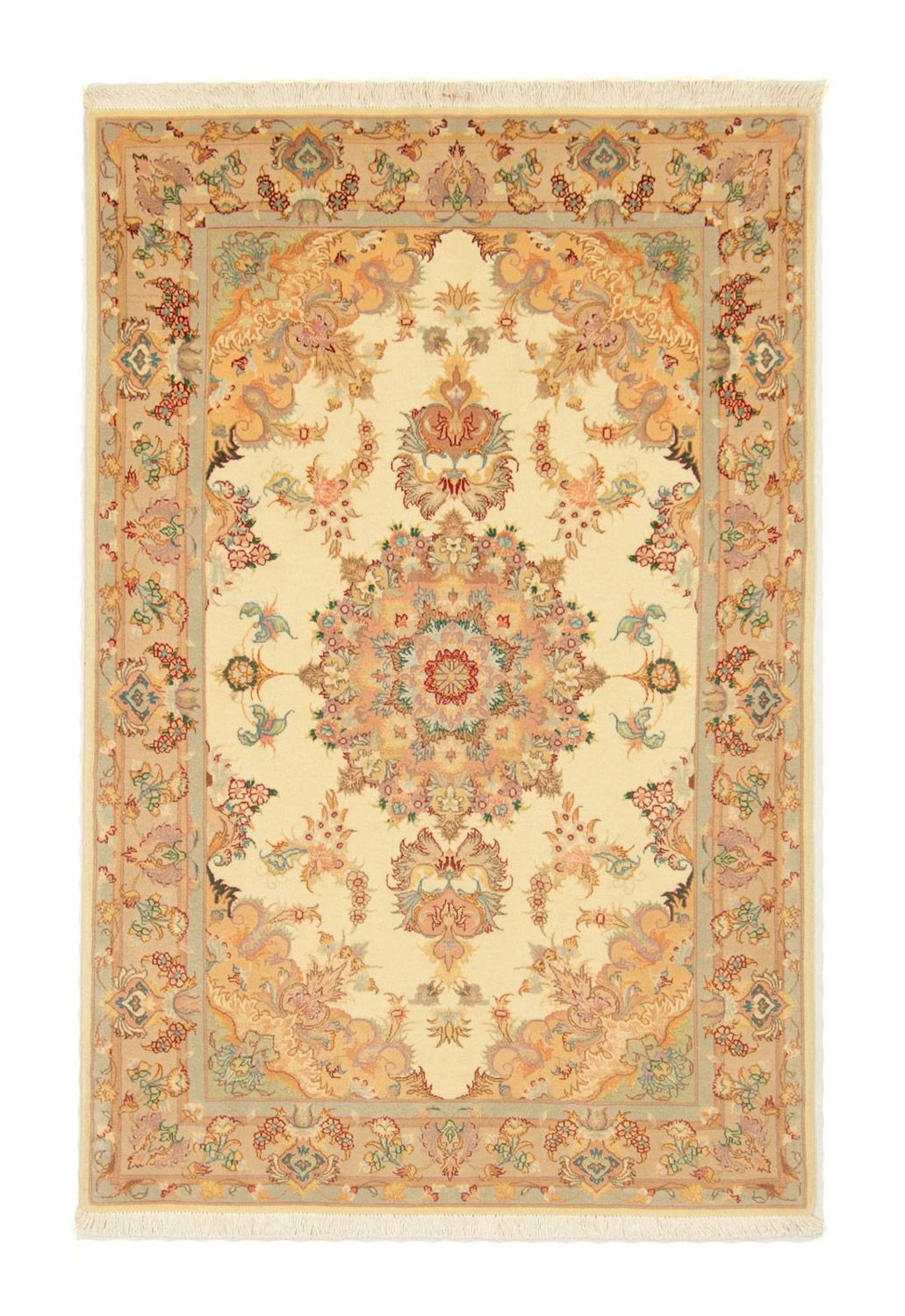 Alfombra Persa - Tabriz - Real - 154 x 100 cm - beige