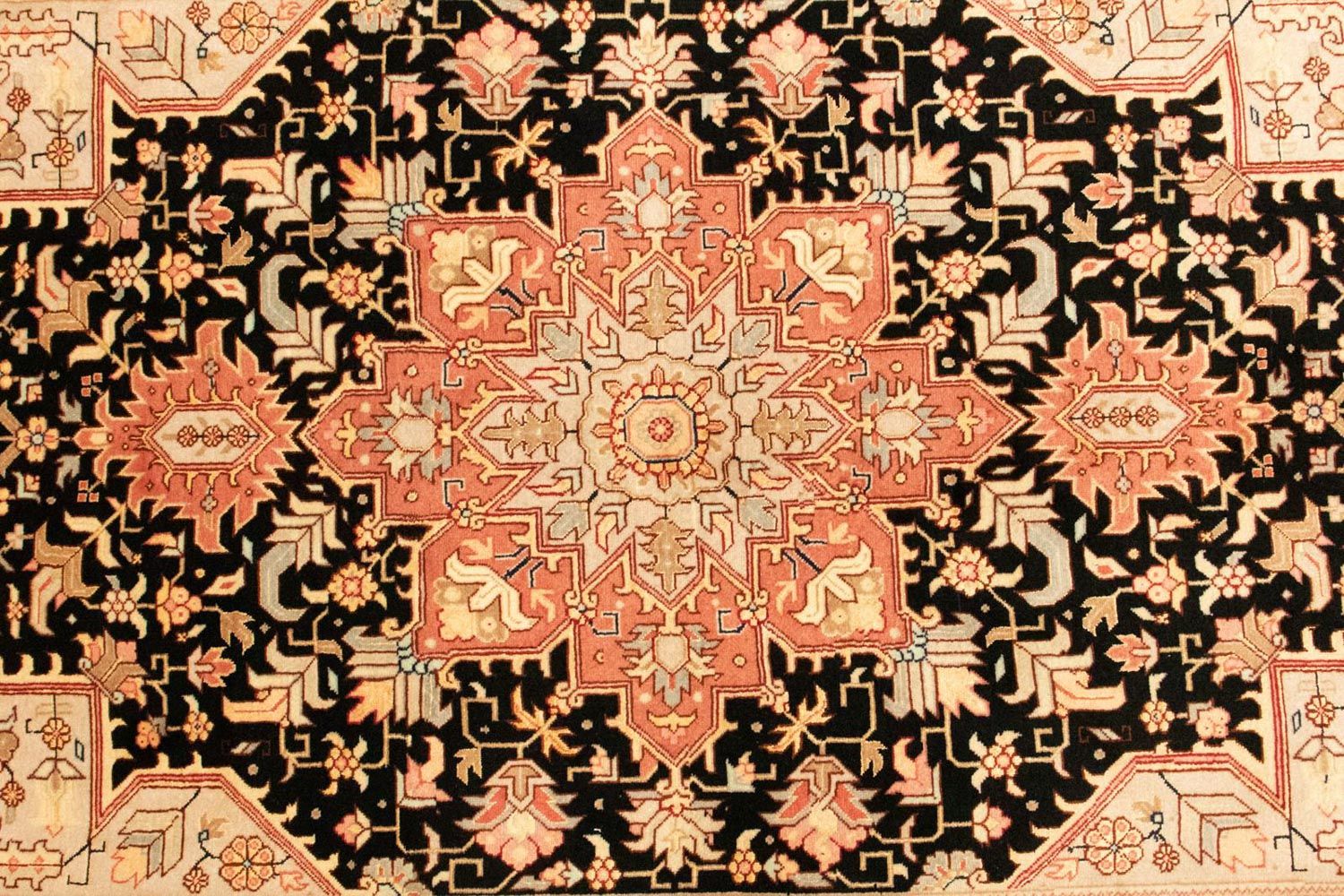 Alfombra Persa - Tabriz - Real - 152 x 101 cm - negro