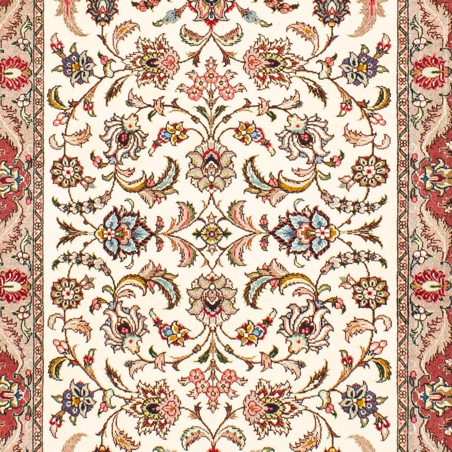Alfombra de pasillo Alfombra Persa - Tabriz - Real - 297 x 73 cm - beige