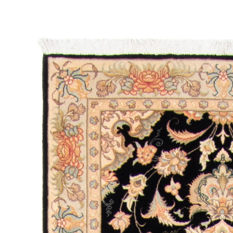 Alfombra de pasillo Alfombra Persa - Tabriz - Real - 417 x 87 cm - azul oscuro