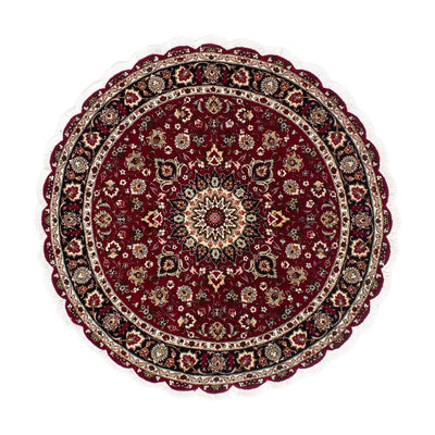 Alfombra Persa - Tabriz - Real redondo  - 150 x 150 cm - rojo oscuro