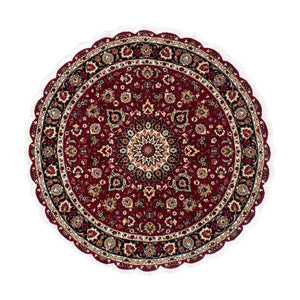 Alfombra Persa - Tabriz - Real redondo  - 150 x 150 cm - rojo oscuro