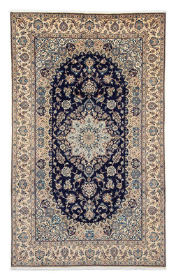 Alfombra Persa - Nain - Real - 308 x 197 cm - azul oscuro