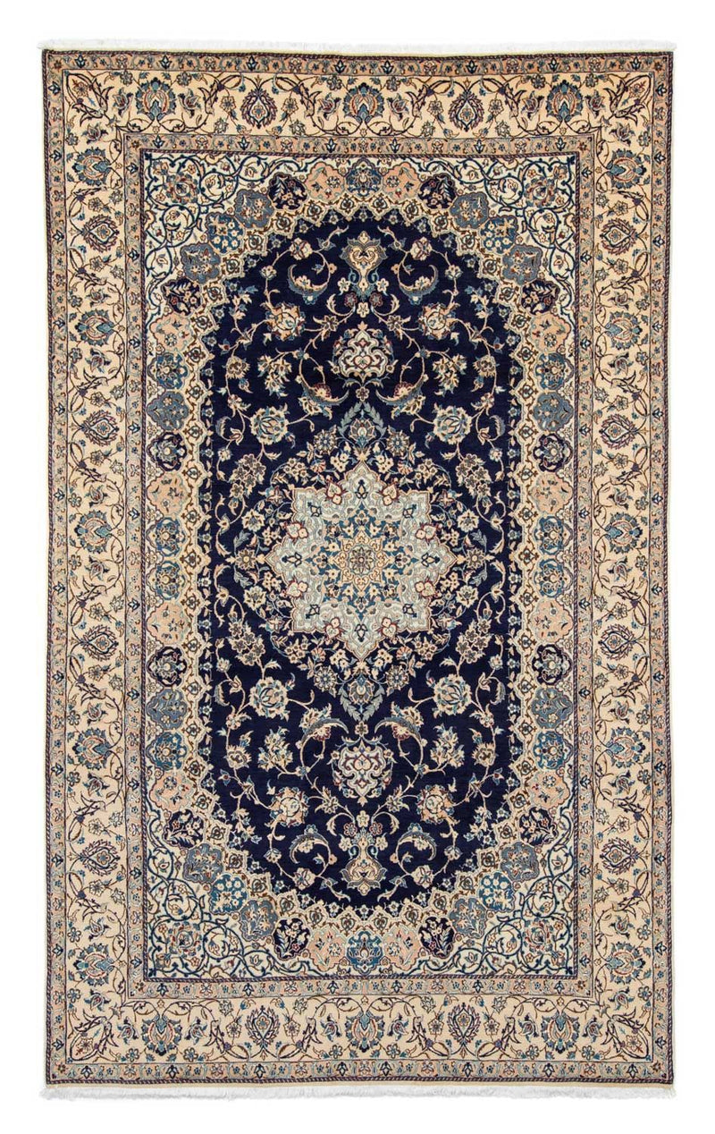 Alfombra Persa - Nain - Real - 308 x 197 cm - azul oscuro